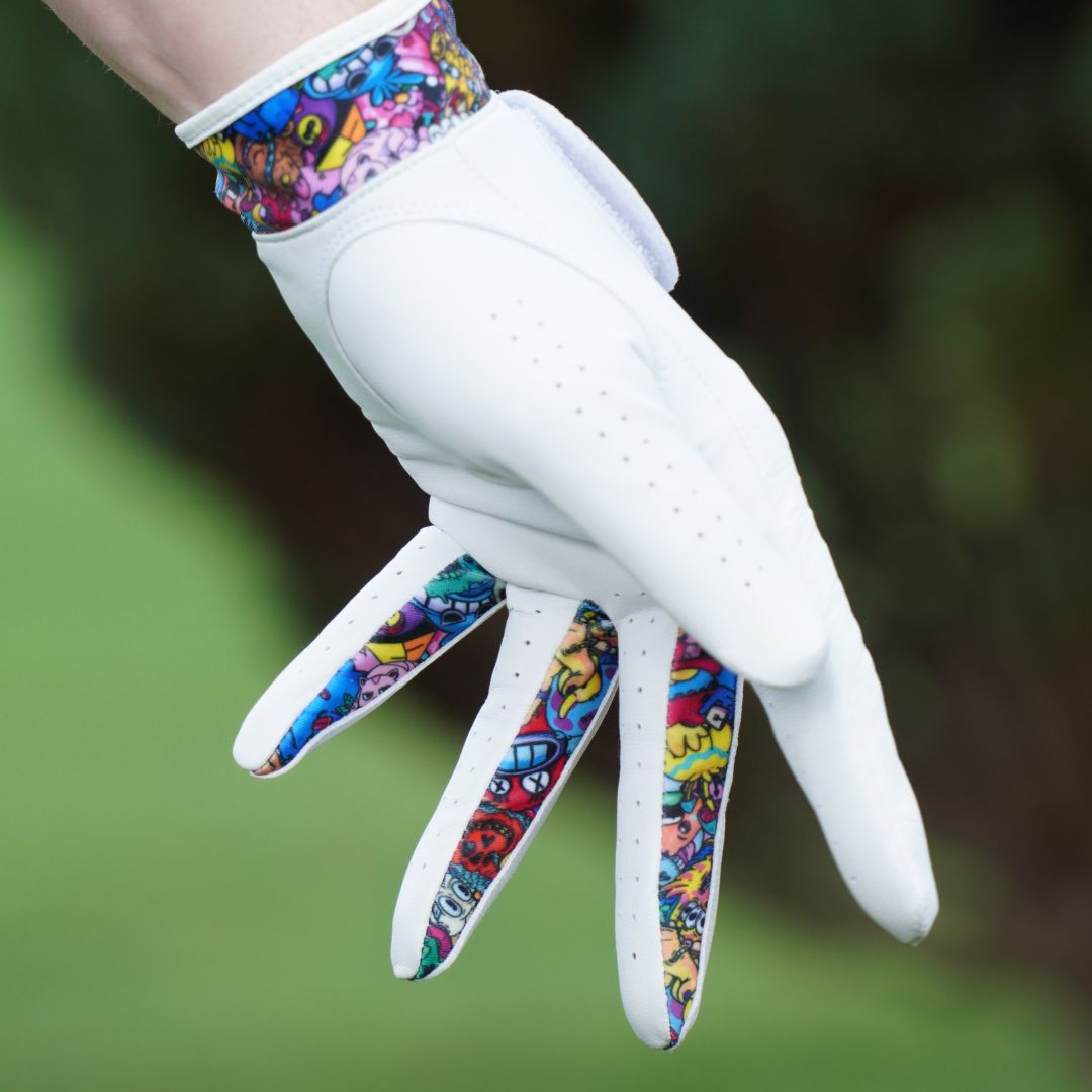 Cool golf glove with unique design