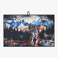 Golf towel with Tiger and mountains