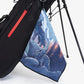 Blue Golf towel with wolf pack howling