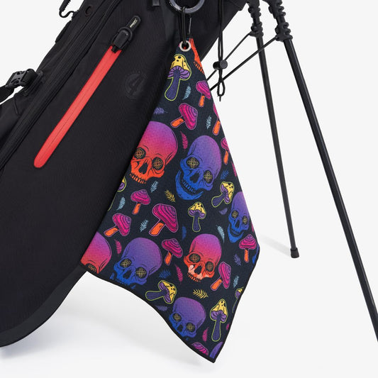 cool skulls on golf towel