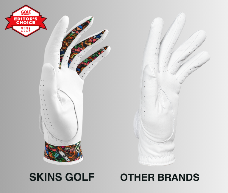 Skins Golf glove versus plain glove