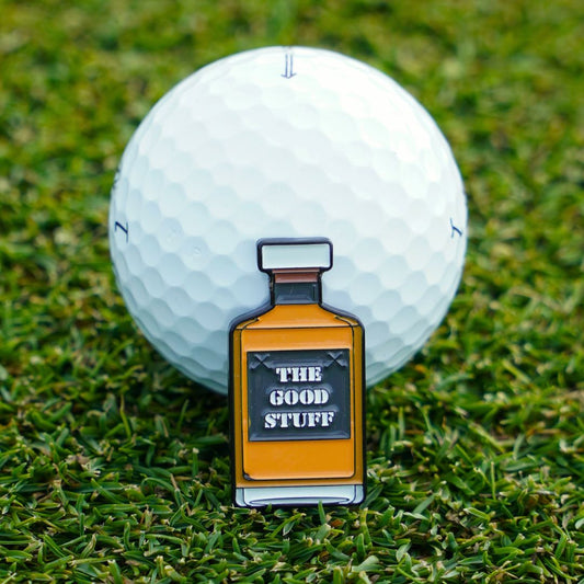 whiskey style golf ball marker